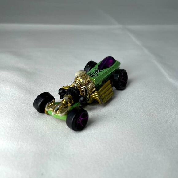 Hot Wheels Rigor Motor Mystery Dragster 1994 Green Vintage Race Car 1:64 Used - Picture 2 of 7
